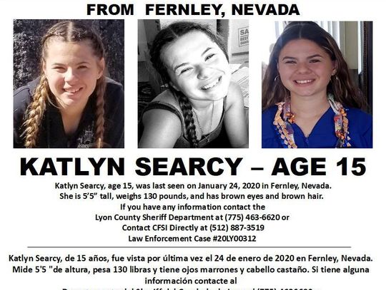 15-year-old missing in Fernley