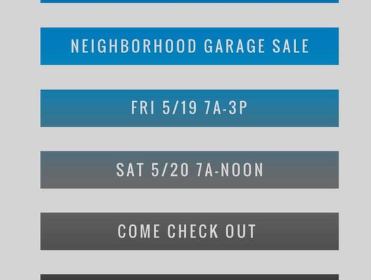 Autumn Winds Neighborhood Garage Sale