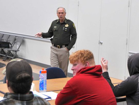 Carson City Sheriff visits WNC Driver's Ed class