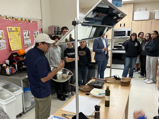 Celebrity chef leads cooking demonstrations for Fernley students