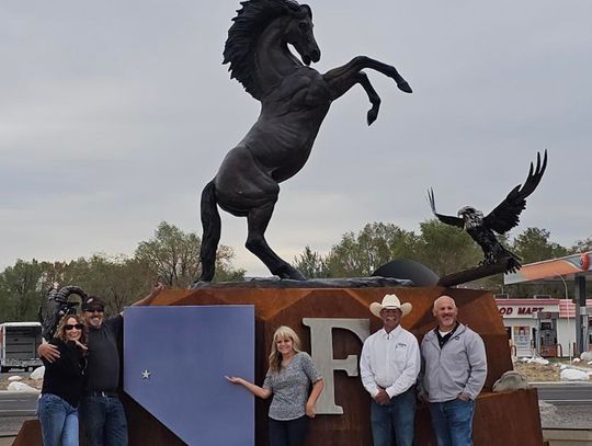 Fernley anniversary statue placed at Main Street Art Park
