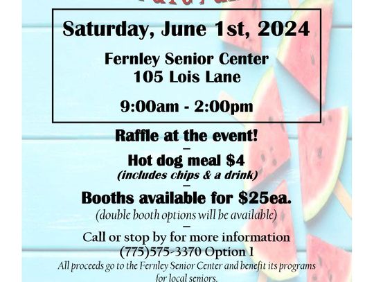 Fernley Senior hosting Center Kick off to Summer Craft Fair June 1