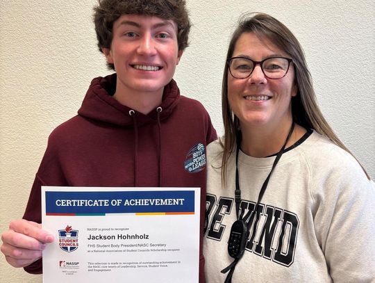 FHS Student Body President earns prestigious scholarship