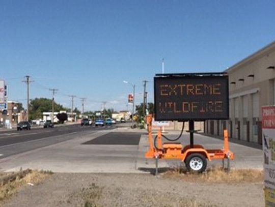 Fire district sign notifies residents of safety, fire issues