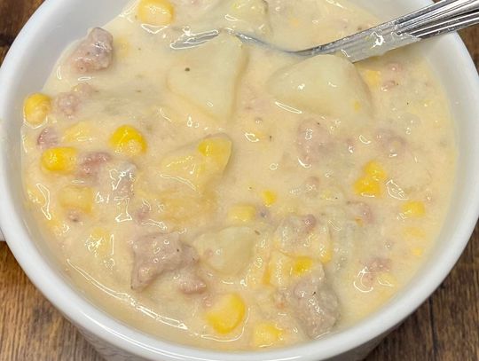 Food for Thought - Corn-Sausage Chowder w/ Sage