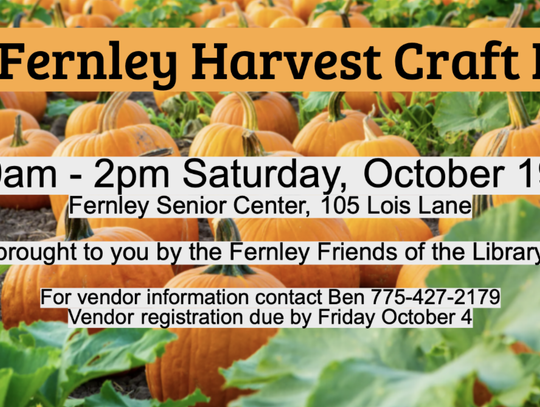 Friends of the Fernley Library hosting craft fair Oct. 19