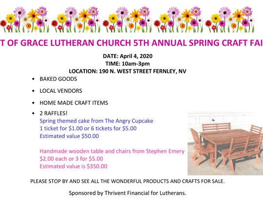 Gift of Grace hosting 5th annual Spring Craft Fair April 4