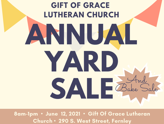 Gift of Grace hosting annual Yard Sale June 12