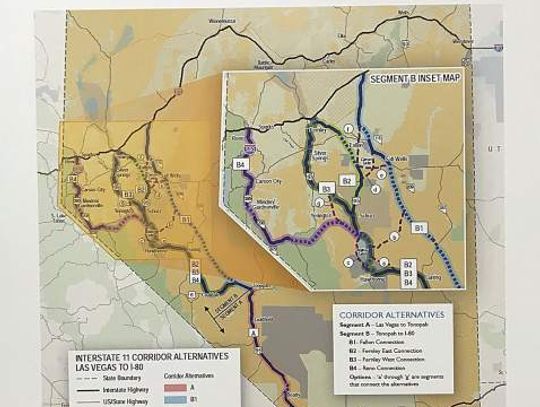 Government officials favor I-11 freeway that skirts Fallon