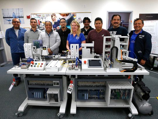 Instructors from Mexico receiving Mechatronics training at WNC