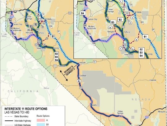 NDOT proposes two routes around Fernley for Interstate 11
