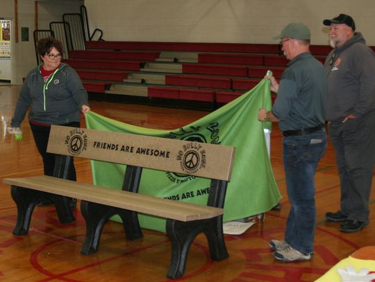 Pizza Factory designates “No Bully Zone” at FIS with donation of Buddy Bench