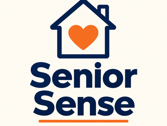 Senior Sense graphic with a home and heart