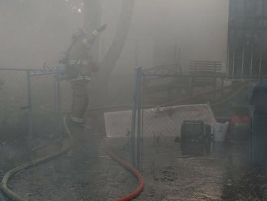 Three displaced by fire that destroys mobile home