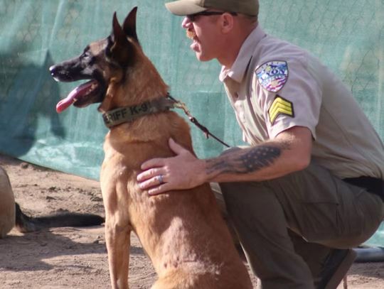 K9 Blady and Sgt. Matt Galvin at the K9 Unit Challenge.