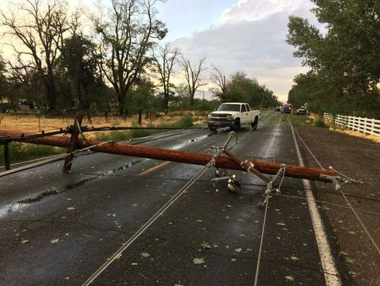 Update: 18 power poles down on Farm District Road