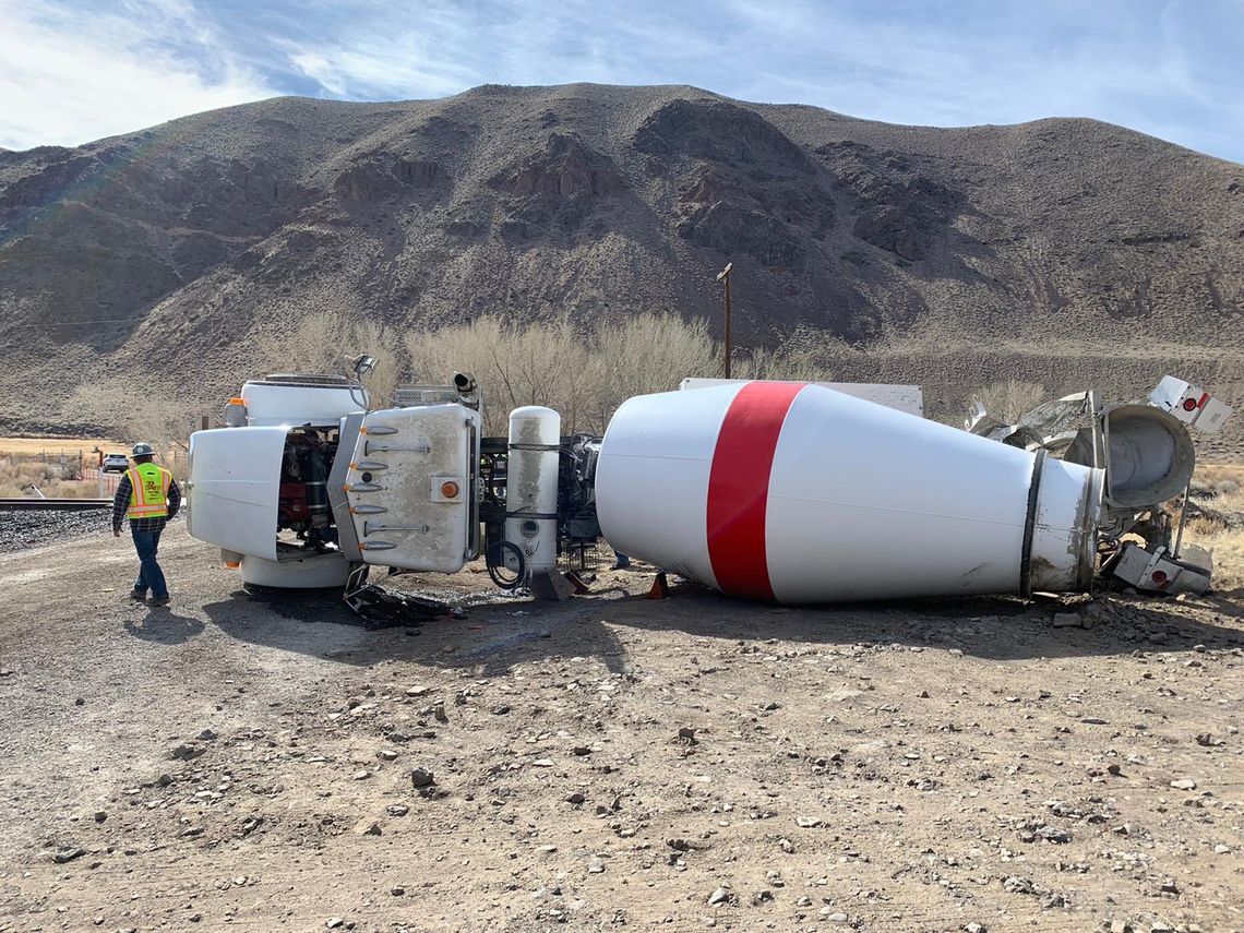 Amtrak train hits cement truck near Derby Dam