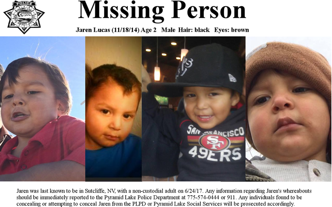 Boy reported missing from Pyramid Lake