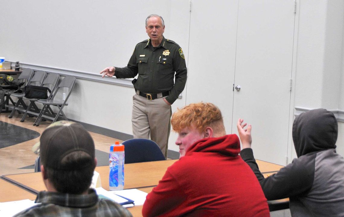 Carson City Sheriff visits WNC Driver's Ed class
