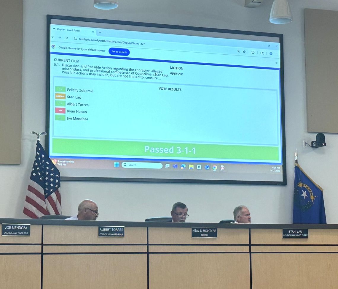 City Council votes to censure Lau