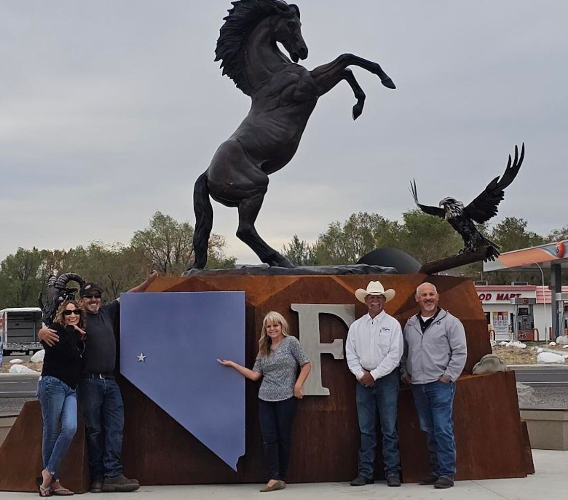 Fernley anniversary statue placed at Main Street Art Park Fernley anniversary statue placed at Main Street Art Park
