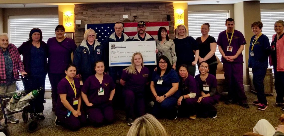 Fernley Estates Senior Living donates portion of move-in fees to local veterans’ organization