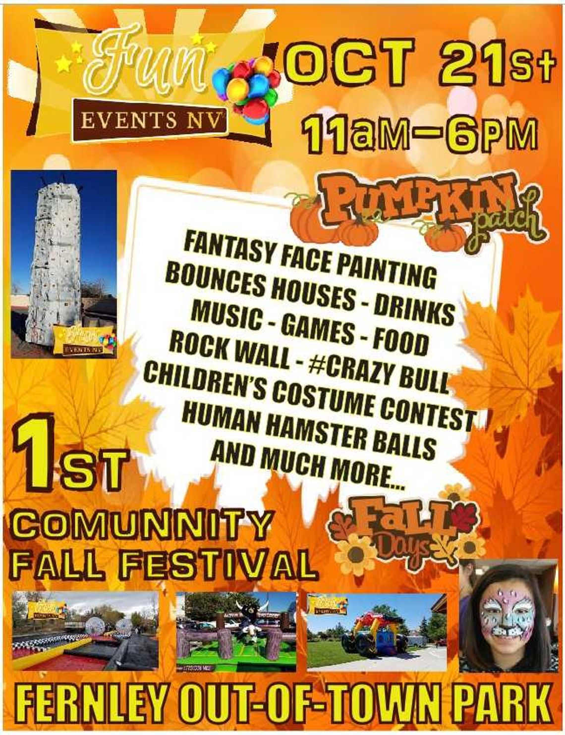 Fernley Fall Festival & Pumpkin Patch scheduled Oct. 21