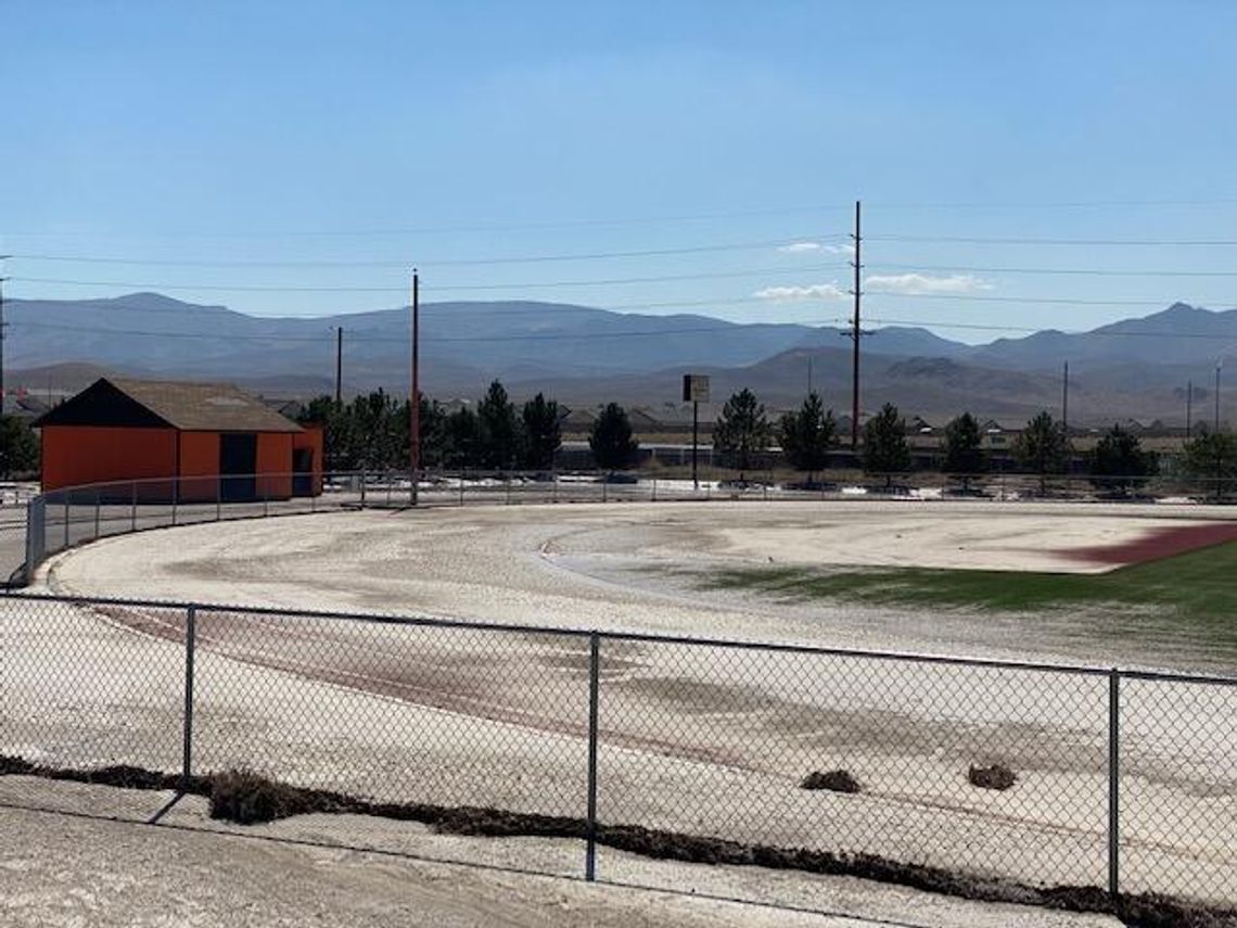 Fernley football field, track severely damaged by flooding