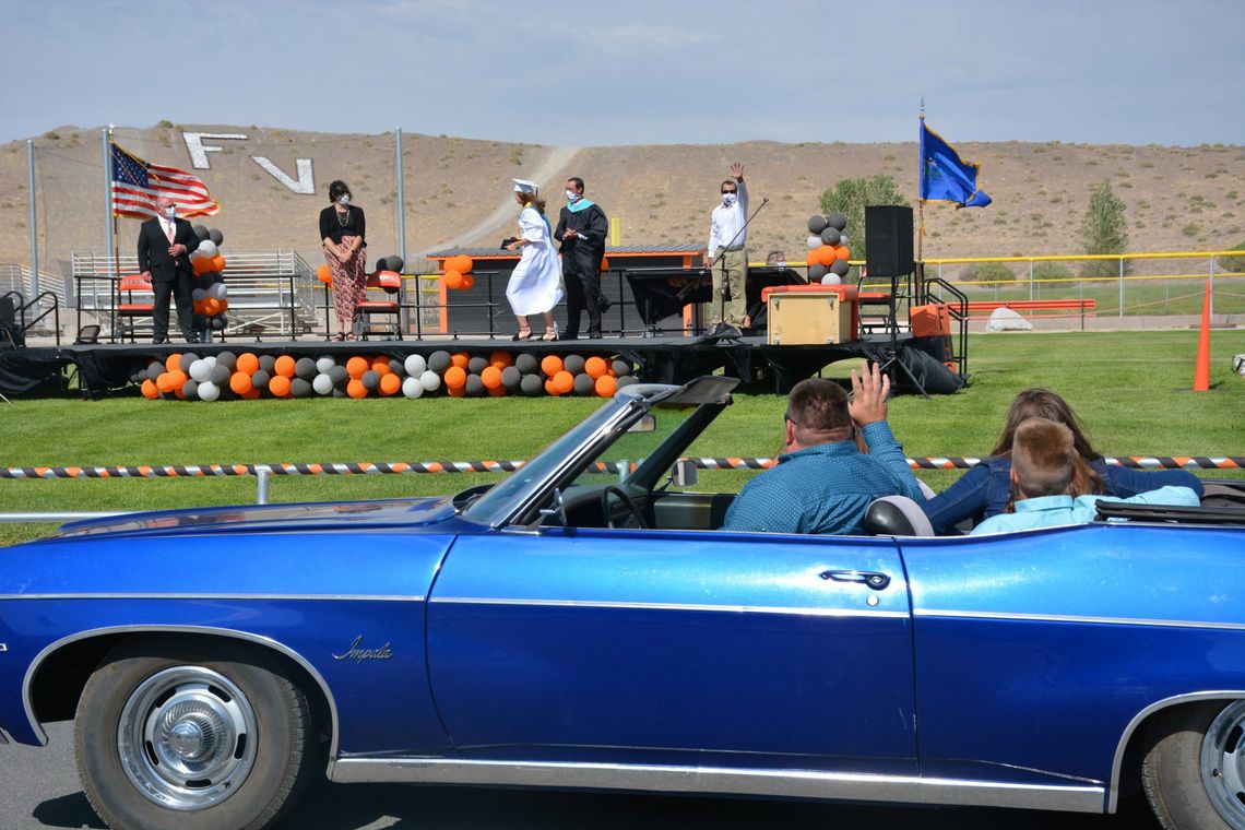 Fernley High School celebrates graduates with drive-through ceremony