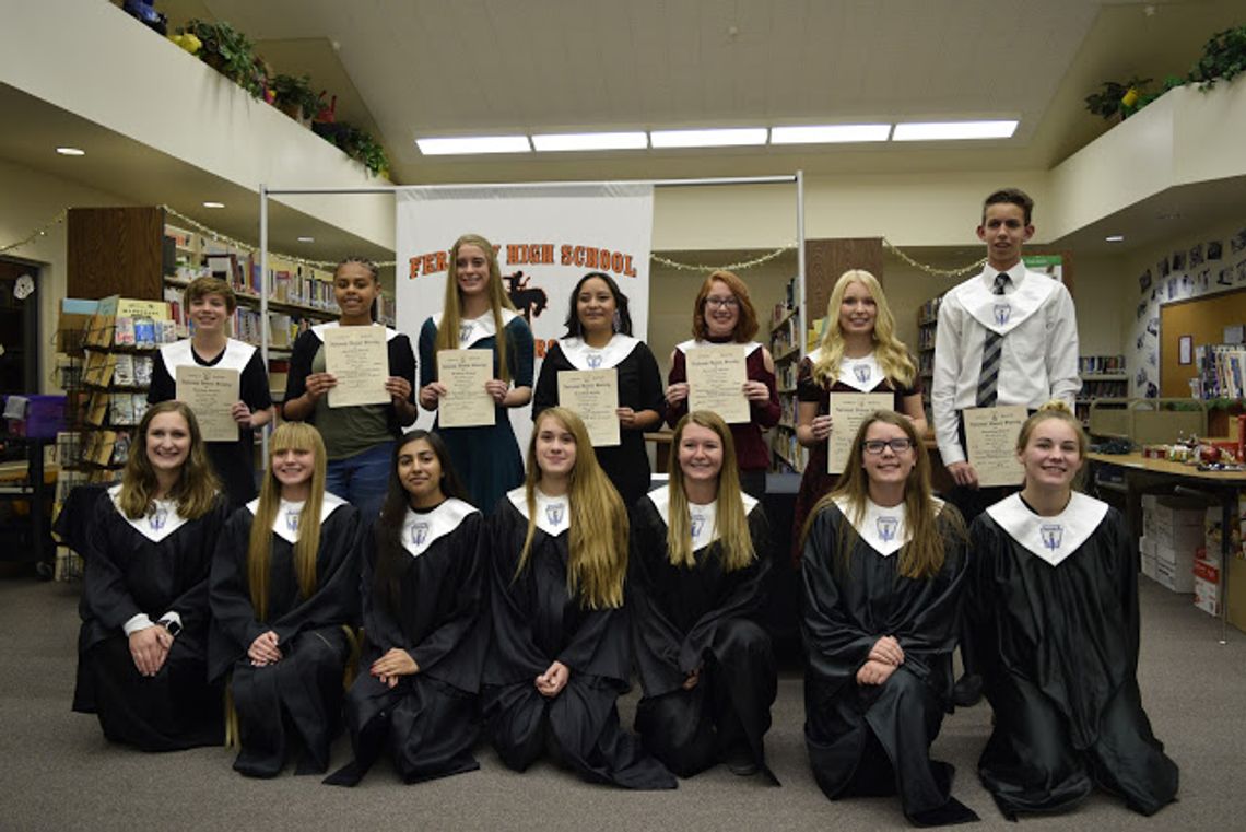 Fernley High School's members of Hans Lohse Chapter of National Honor Society inducts seven new members