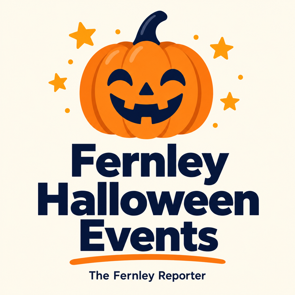 Fernley Halloween Events graphic with a pumpkin