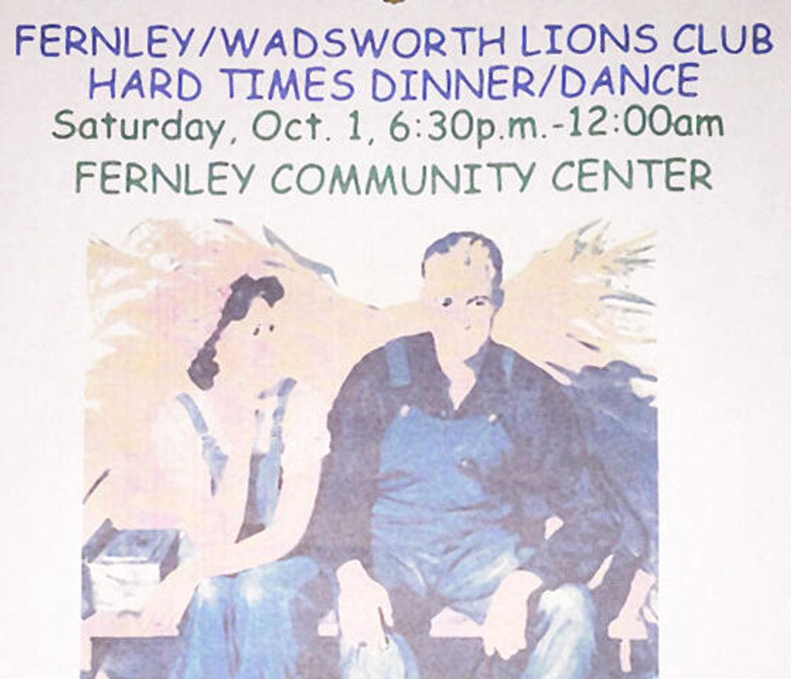Fernley/Wadsworth Lions Club Hard Times Dinner/Dance Oct. 1