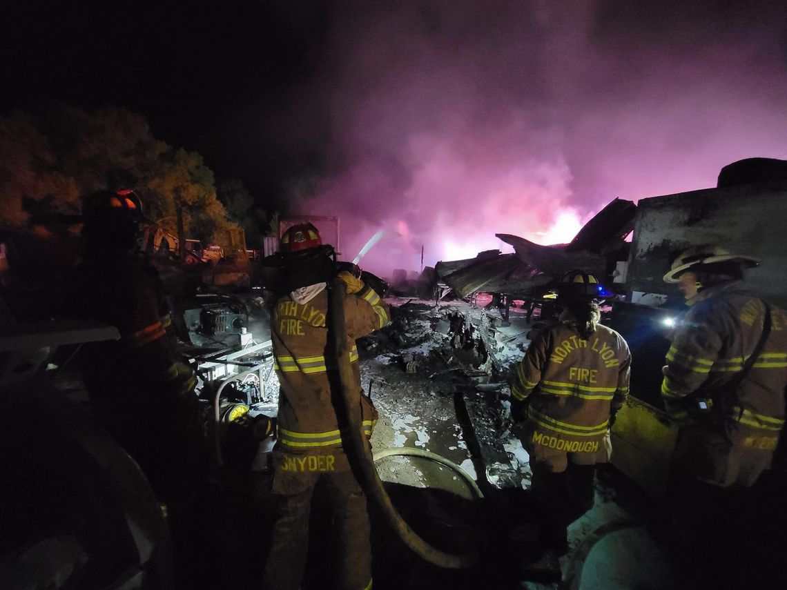 Fire destroys shed behind Carpet King