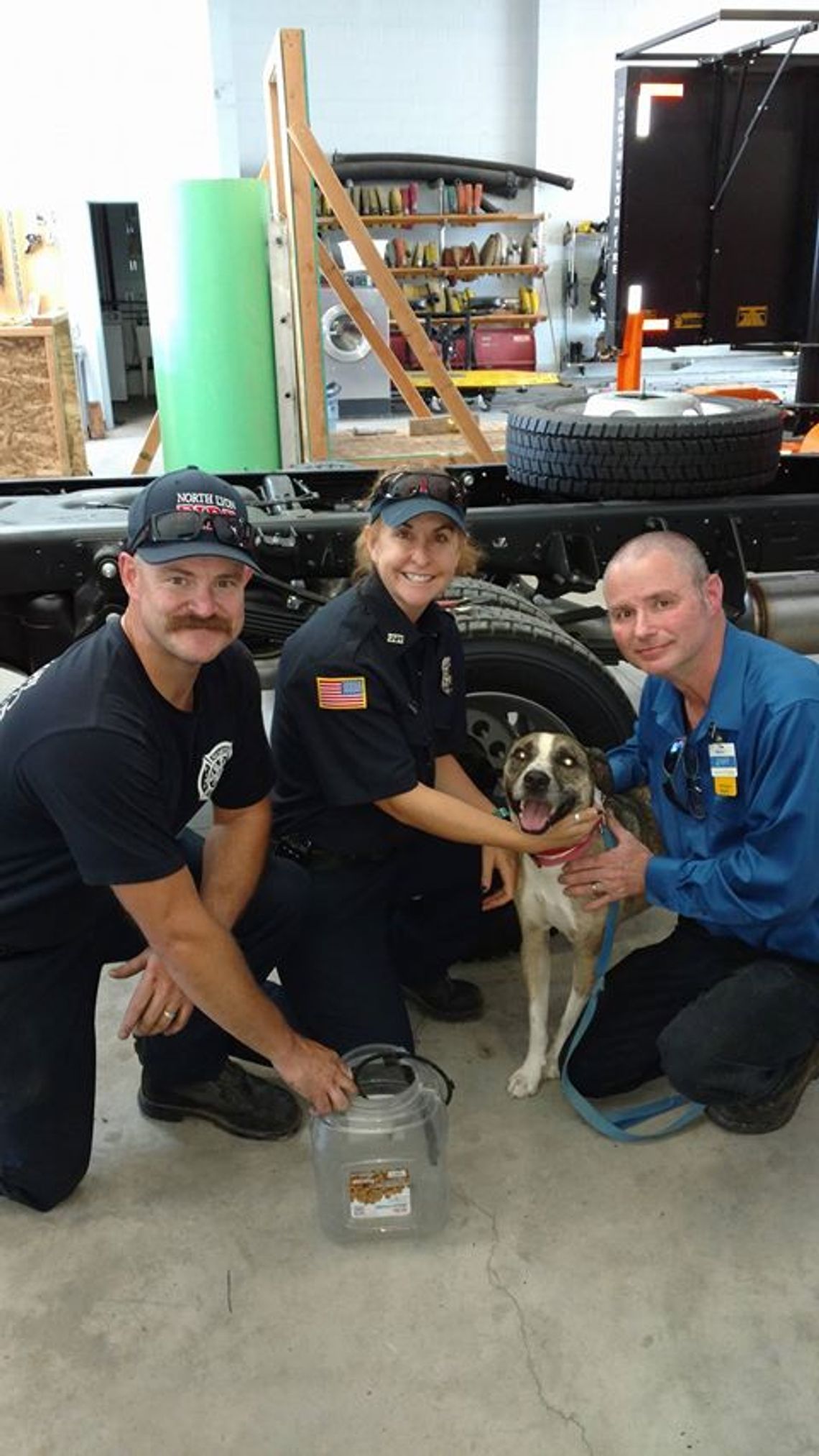 Firefighters rescue dog with head stuck in jar