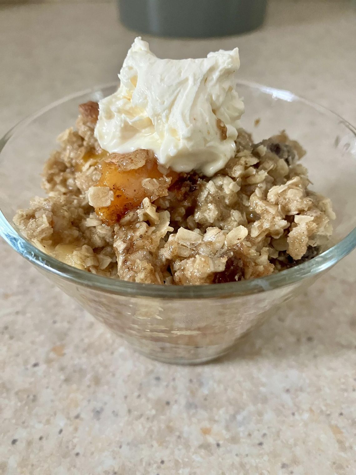 Food For Thought  - Skillet Peach Crumble