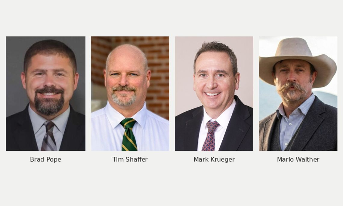 Four Candidates. Two Offices. Brad Pope, Tim Shaffer, Mark Krueger and Mario Walther, from left.