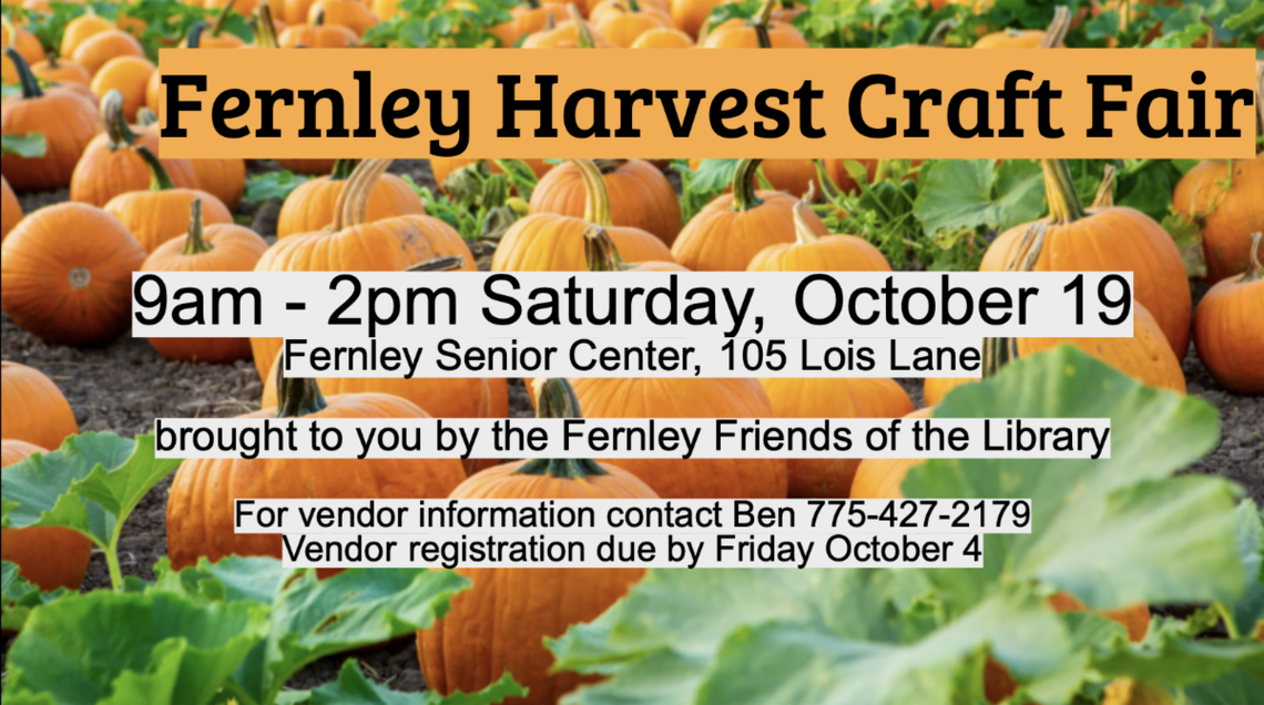 Friends of the Fernley Library hosting craft fair Oct. 19