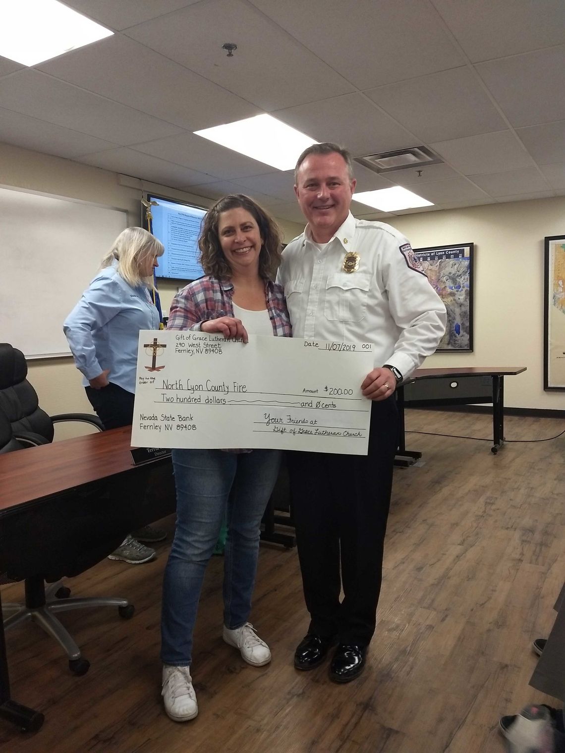 Gift of Grace donates portion of craft fair proceeds to fire district