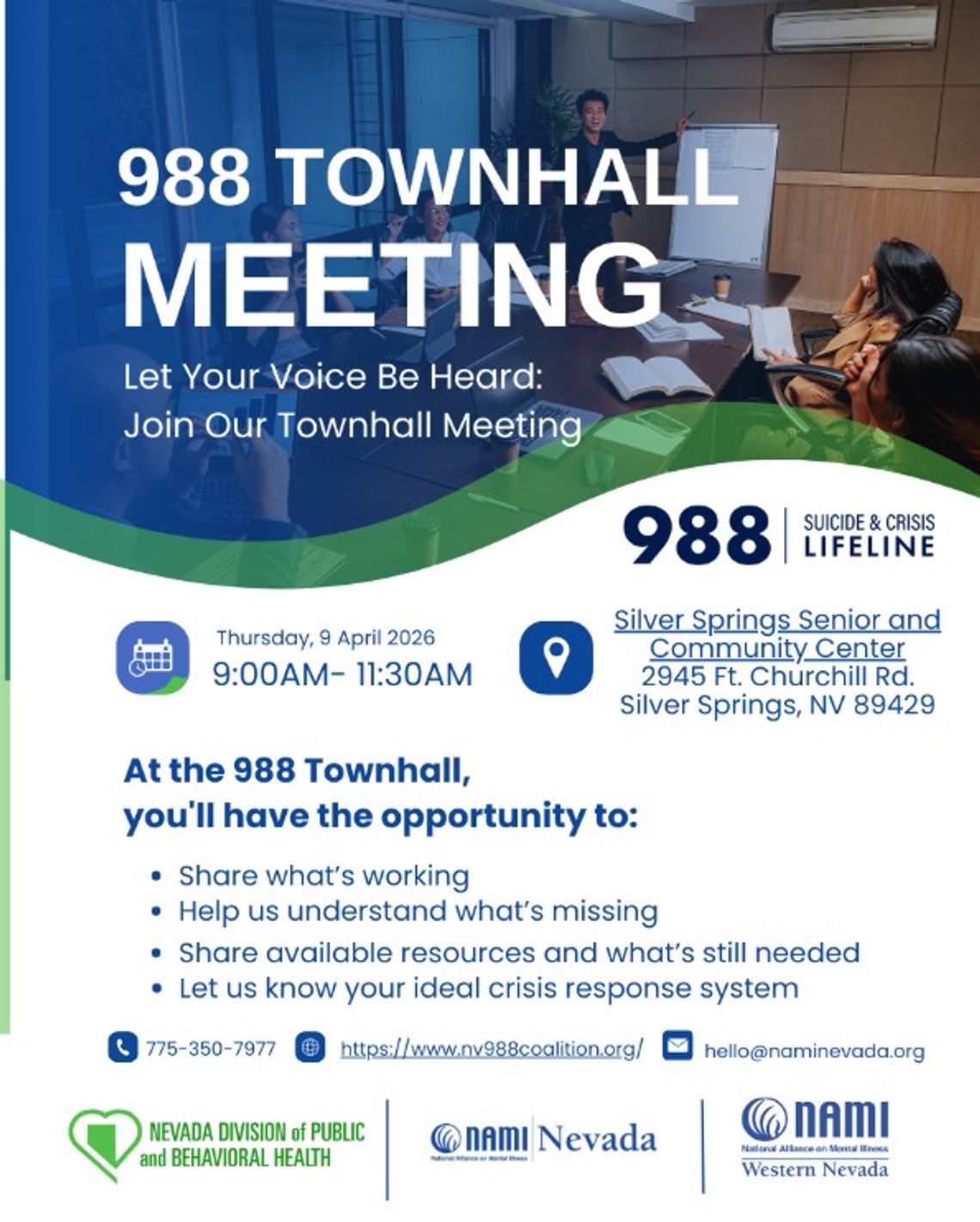 Healthy Communities Coalition includes townhall on the 988 Suicide and Crisis Lifeline