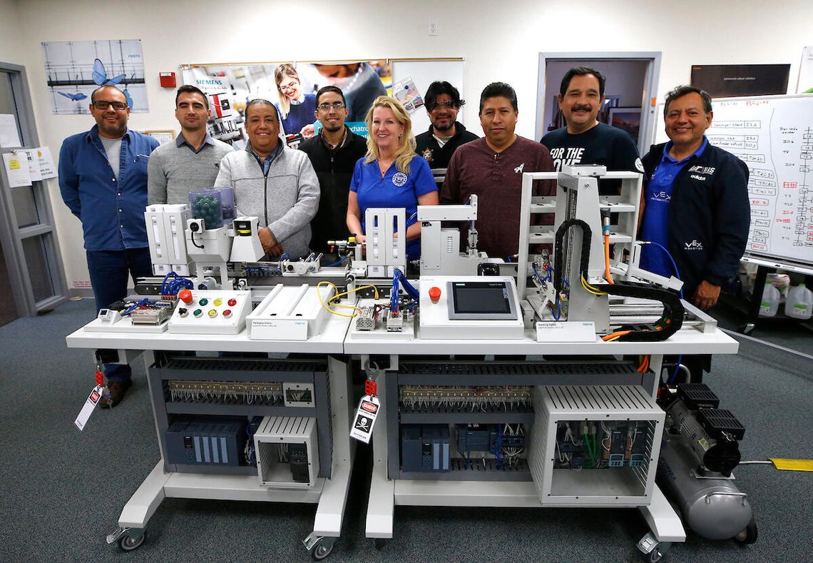 Instructors from Mexico receiving Mechatronics training at WNC
