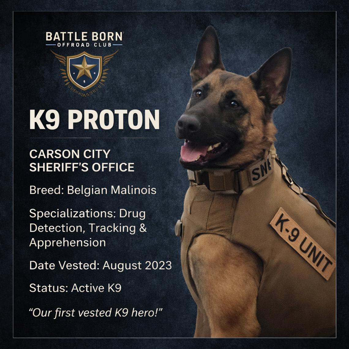 law enforcement K9s to recieve ballistic and ​stab-resistant protective vests