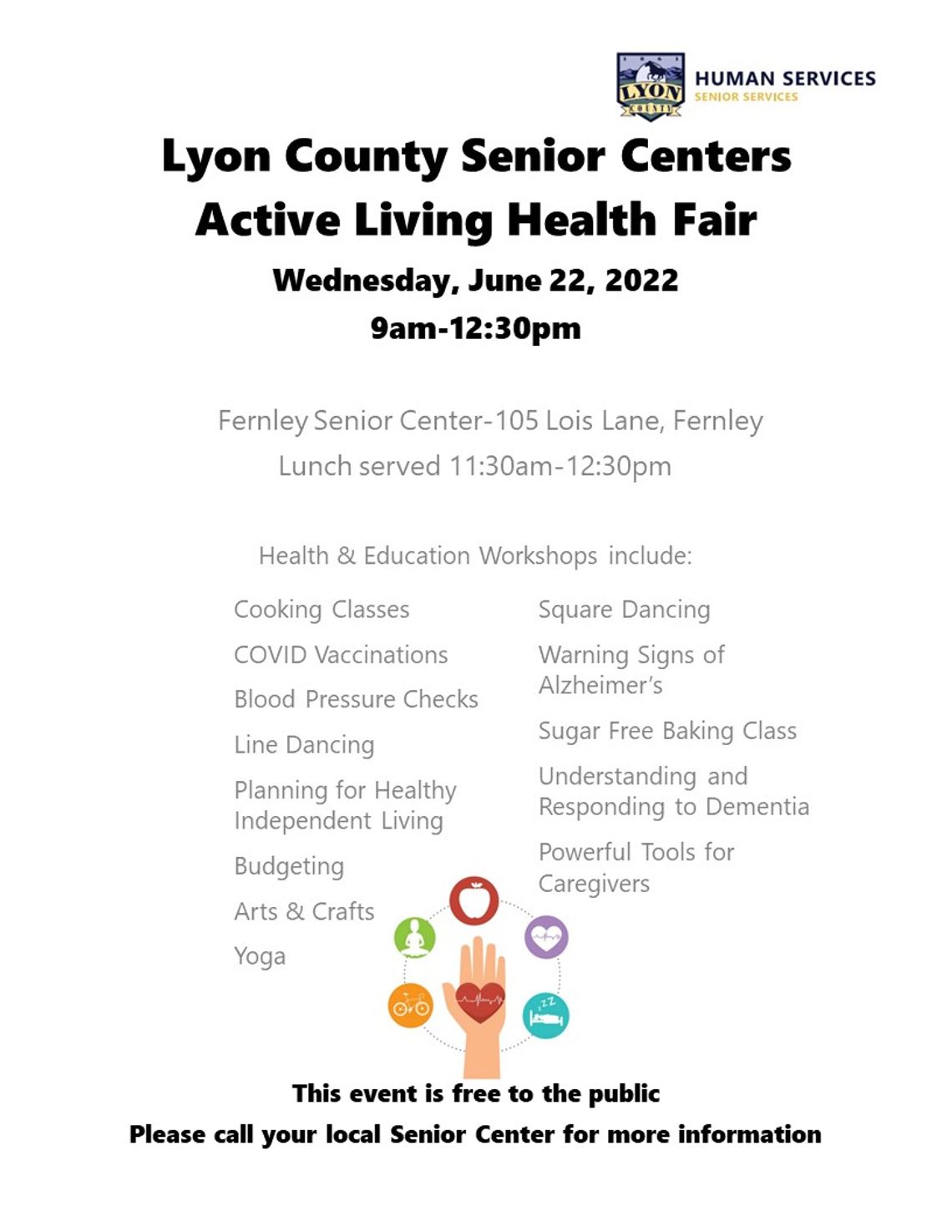 Lyon County Senior Center Active Living Health Fair