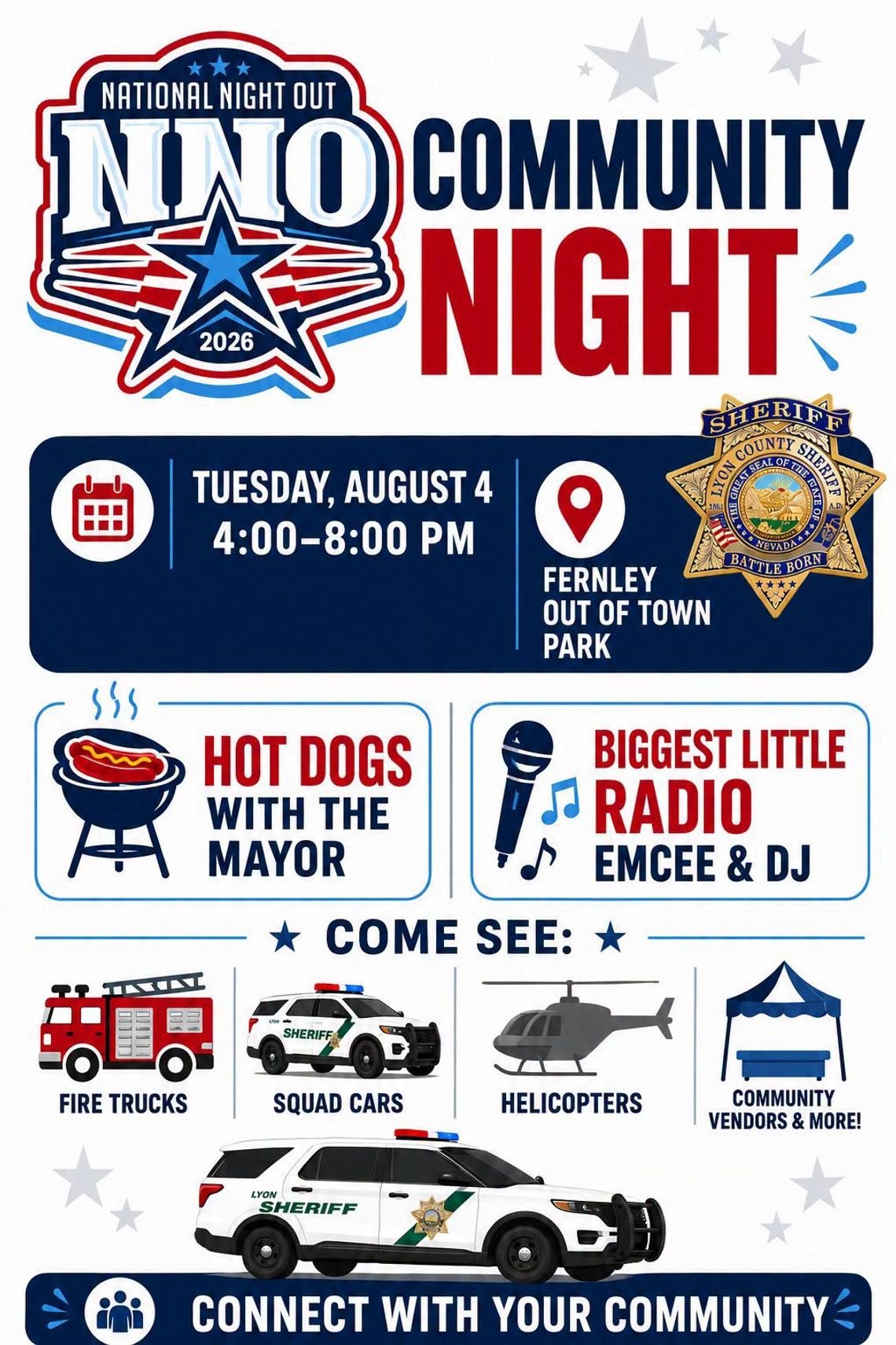 National Night Out Returns to Fernley Aug. 4 National Night Out Returns to Fernley Aug. 4