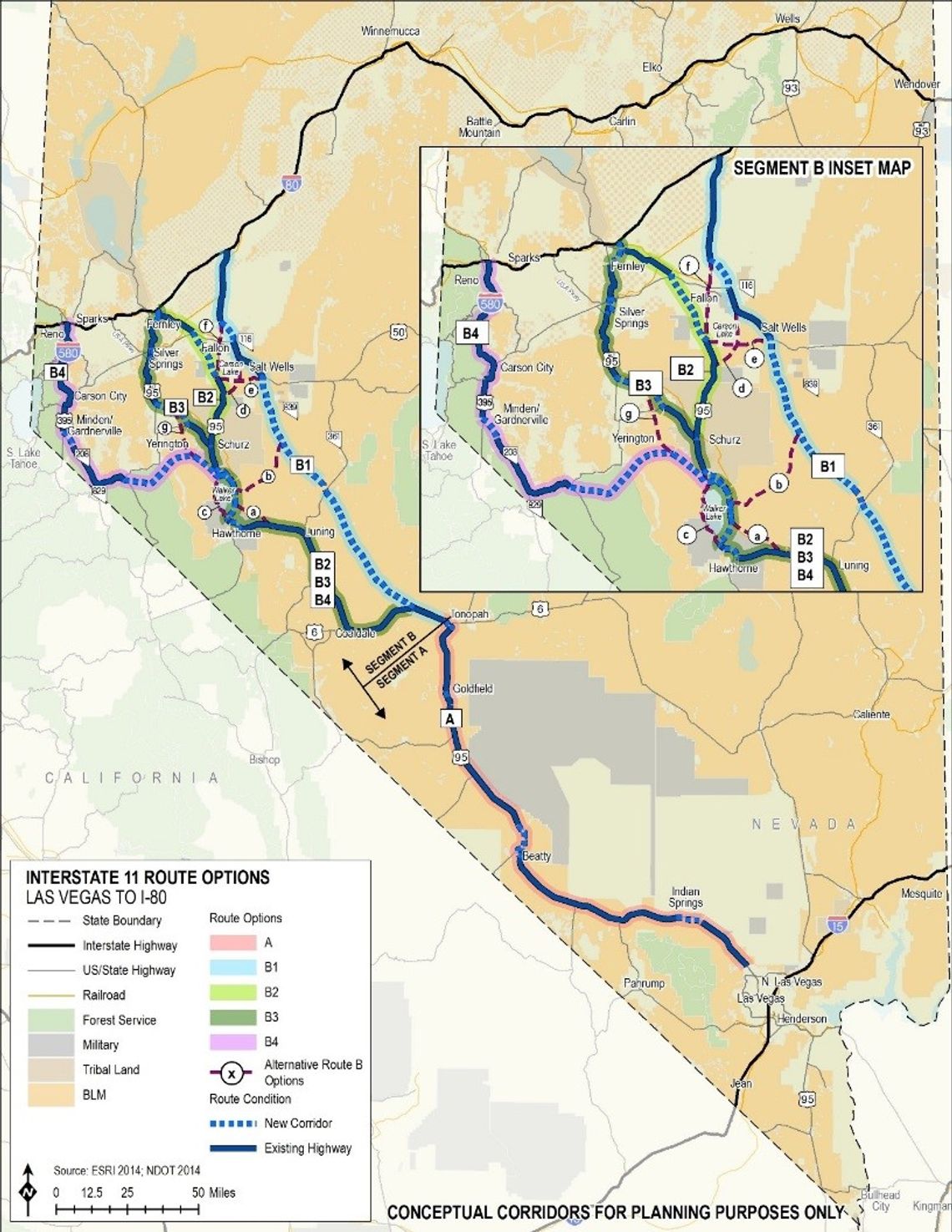 NDOT proposes two routes around Fernley for Interstate 11