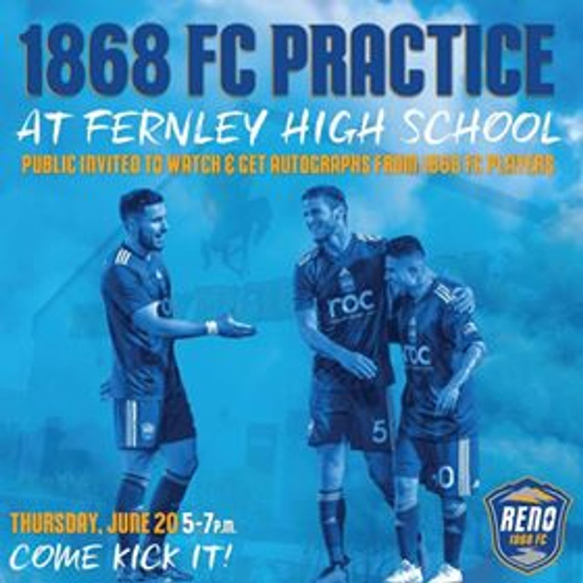Reno 1868 FC to host public practice in Fernley