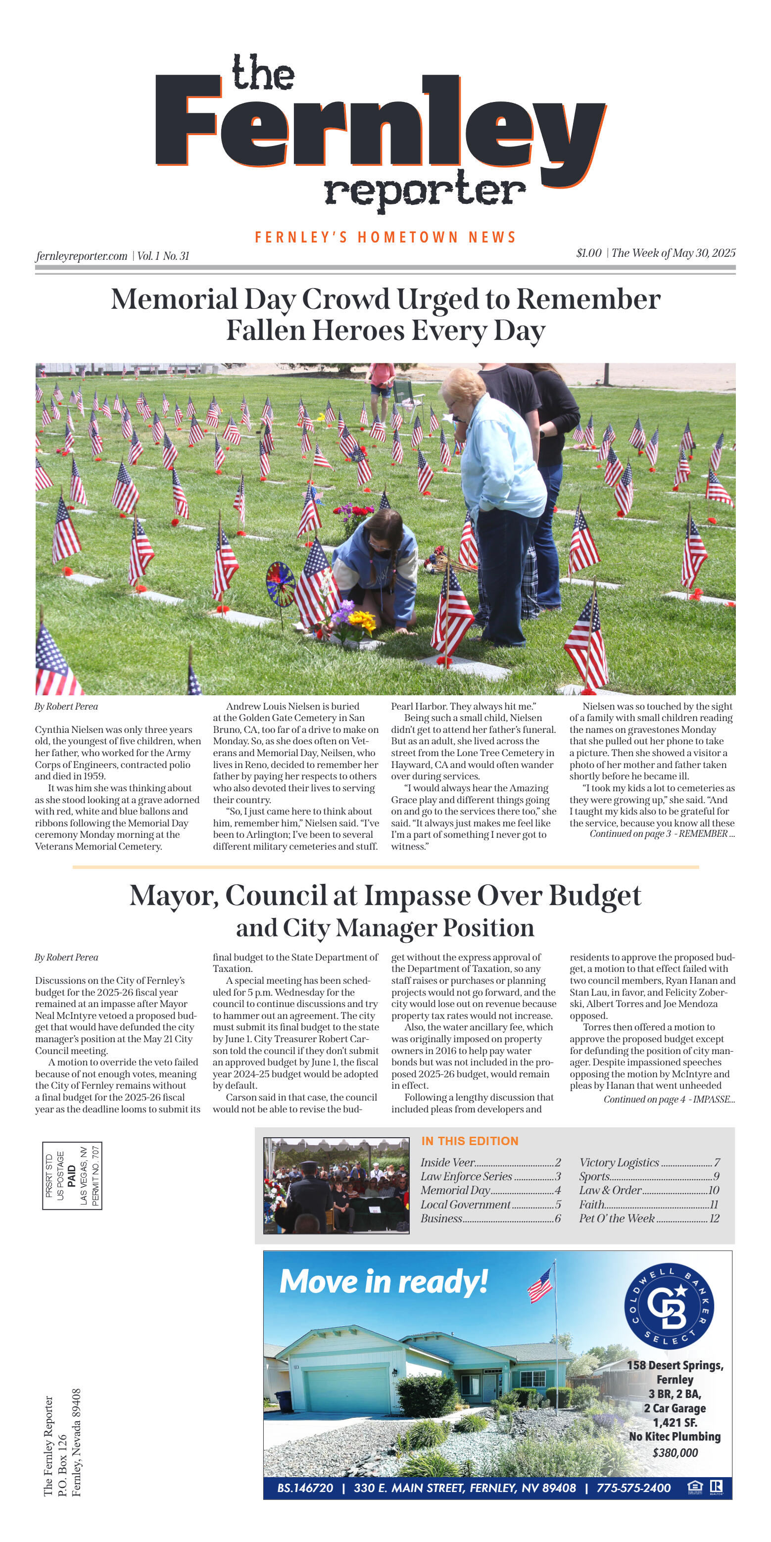 May 30, 2025 -- Memorial Day Crowd Urged to Rememb - page 1