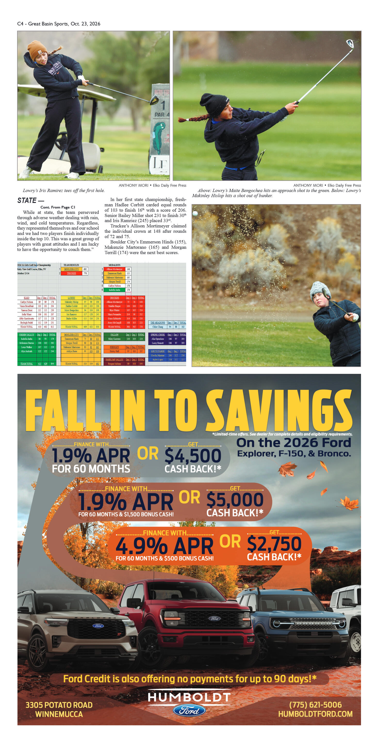 Great Basin Sports Oct. 23, 2026 - NIAA State Girl - page 4