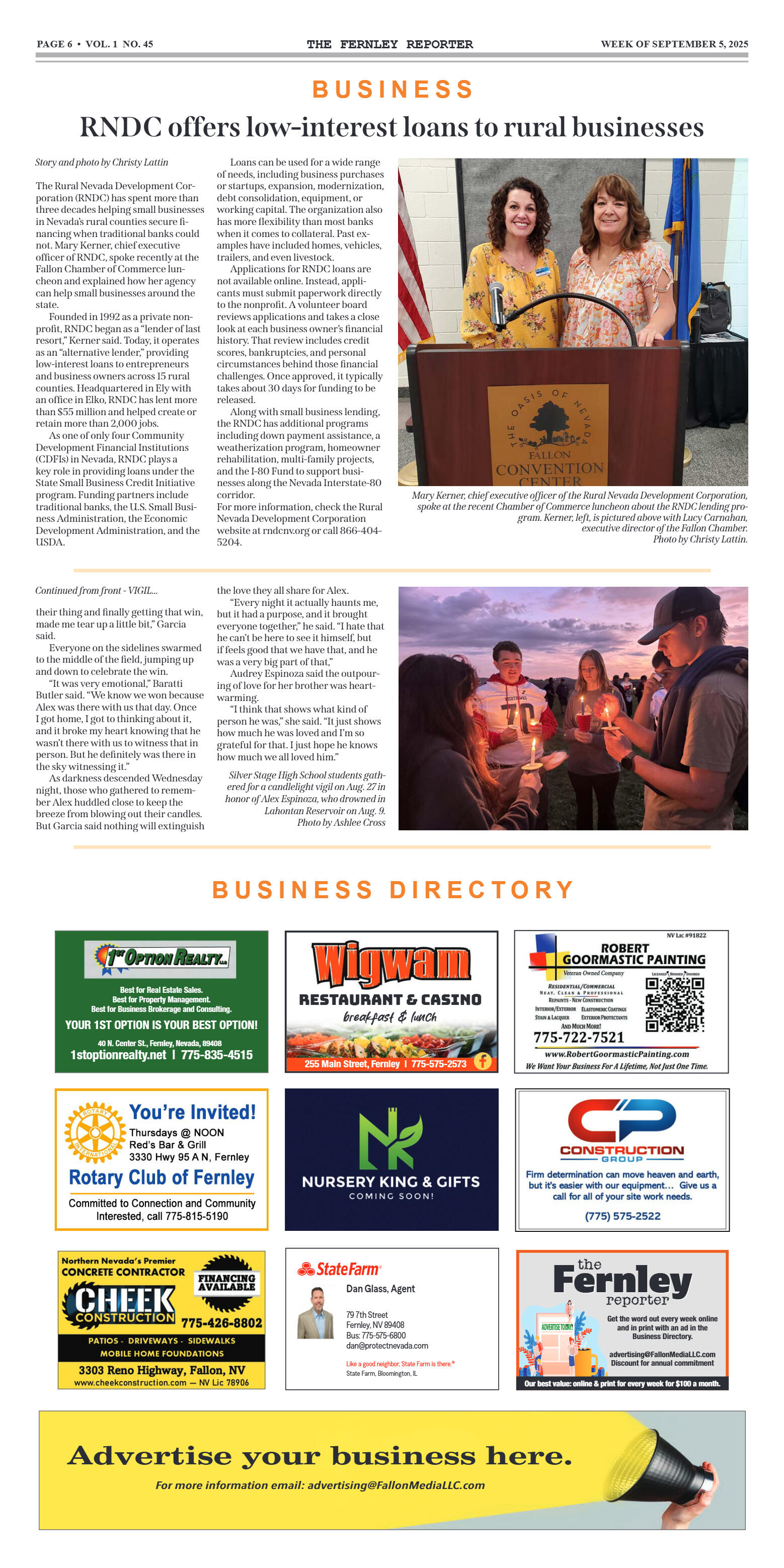 Sept. 5, 2025 - Silver Stage students honor friend - page 6