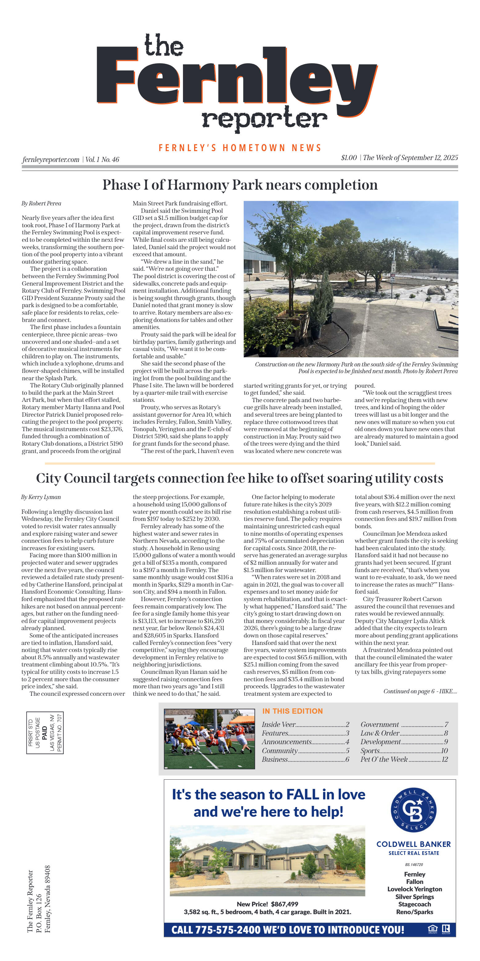 Sept. 12, 2025 - Phase I of Harmony Park nears com - page 1