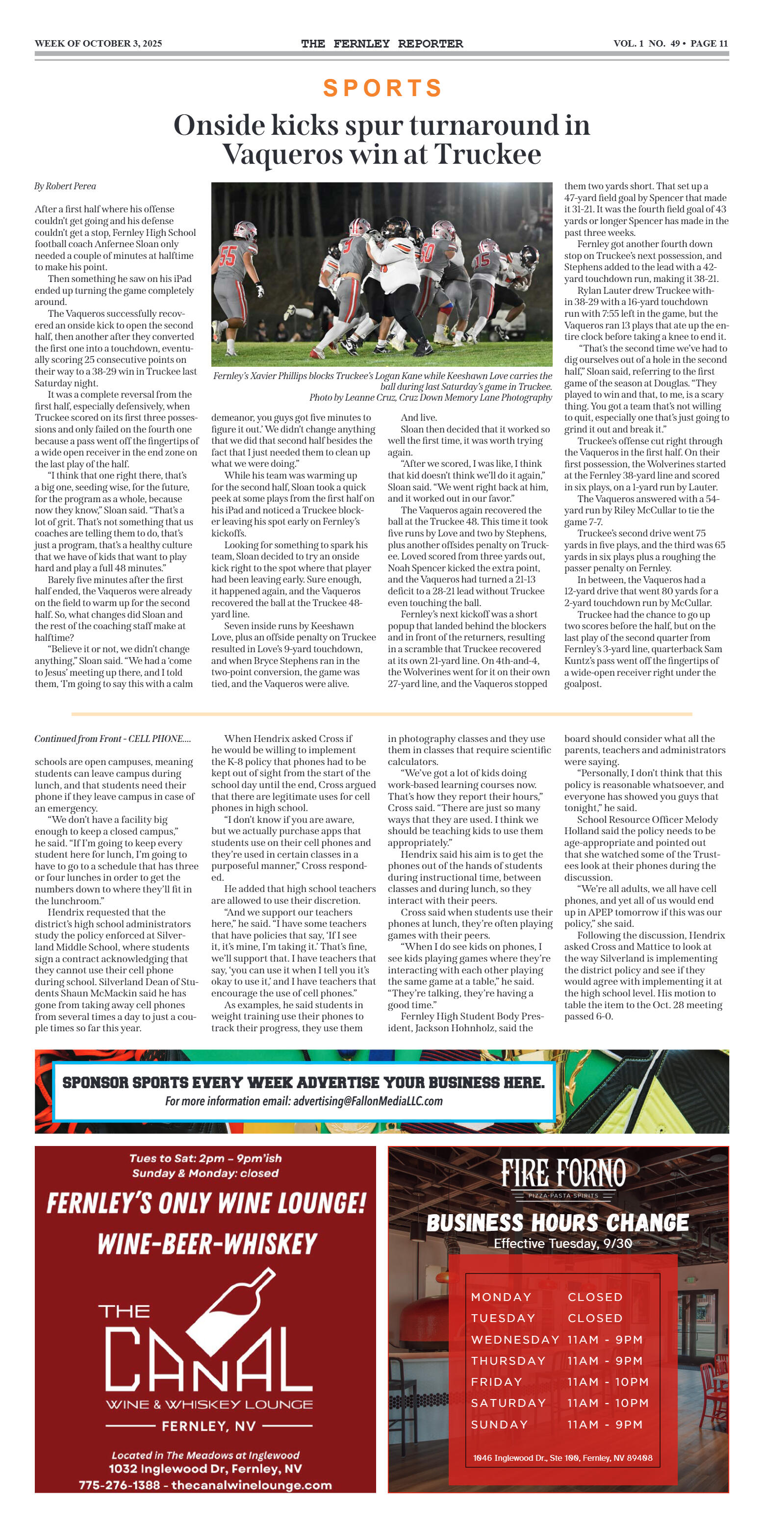 Oct. 3, 2-25 - School trustees to decide on toughe - page 11